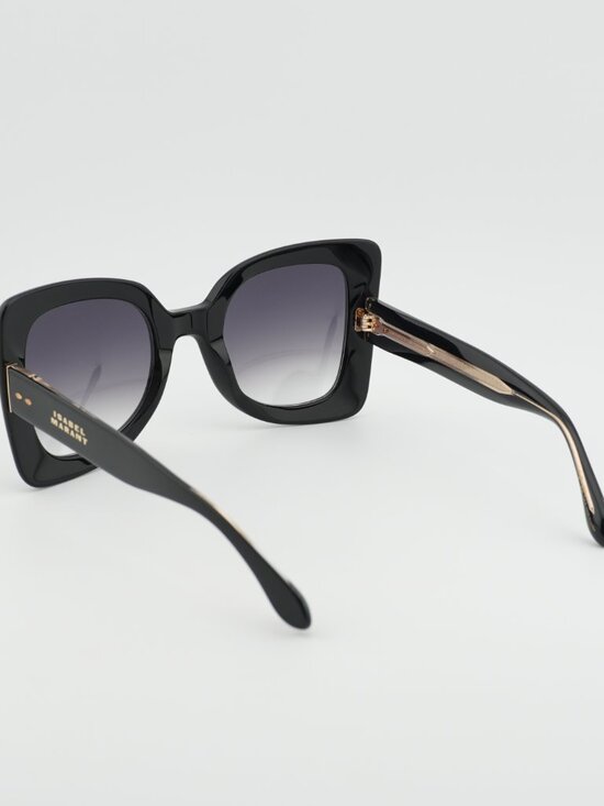 Isabel Marant IM 0120/S 0807 9O Sunglasses Black Square Frame, Grey Lenses main image 7